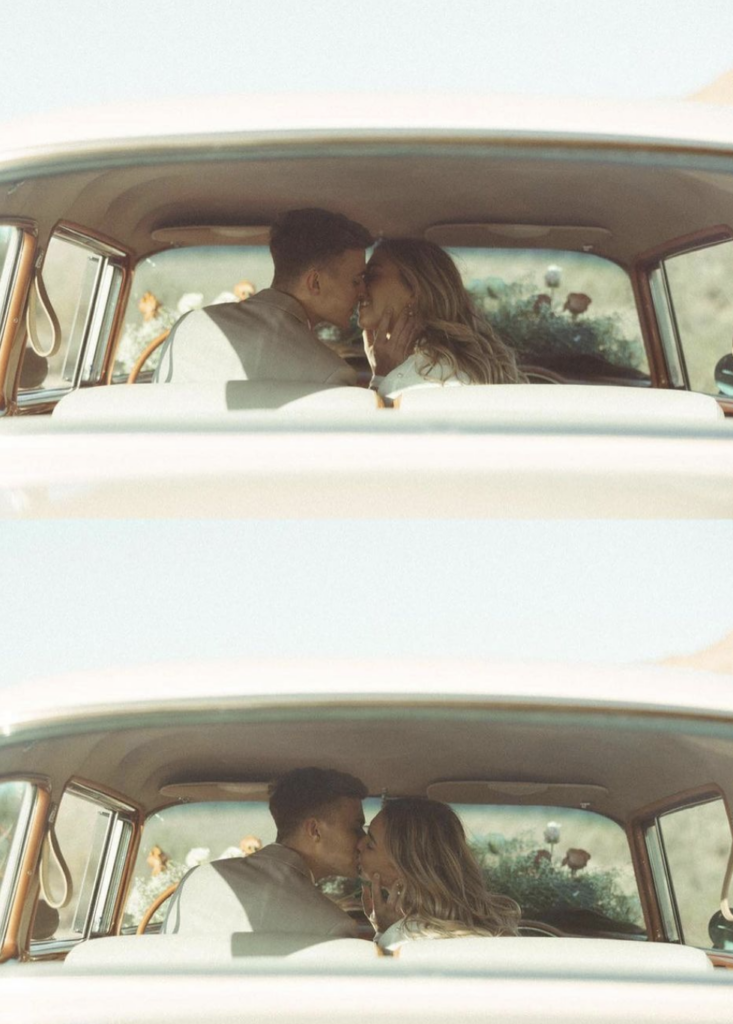 Vintage Car Desert Elopement